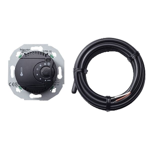 Renova - floor thermostat - 2-pole - 5...30°C - 16 A - 250 V - black image 2