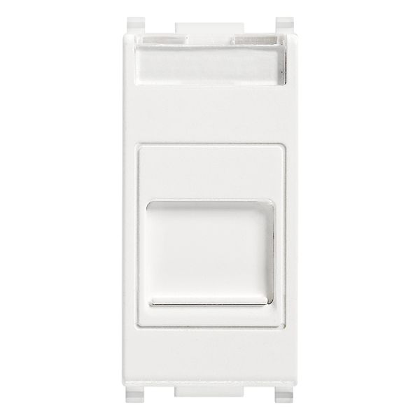 RJ11 phone jack 6/4 +cover white image 1