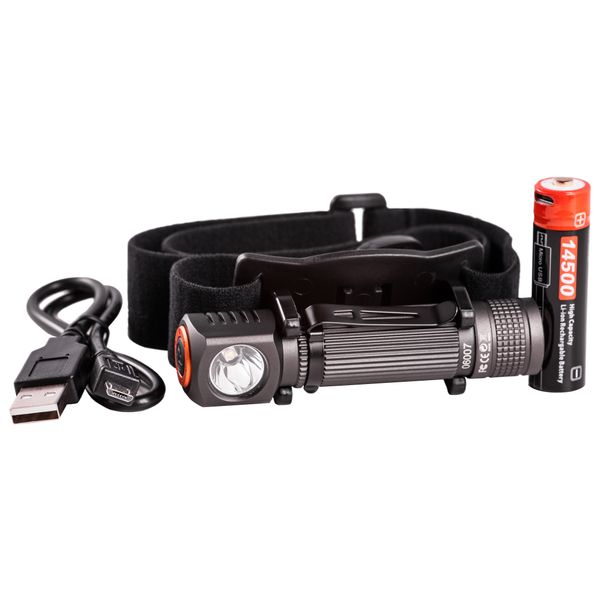 LED Mini Head Flashlight 3W 130Lm (16x150mm) Rechargeable 14500-USB-750mAh IP65 THORGEON image 3