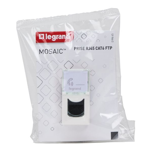 RJ45 socket Mosaic category 6 FTP 1 module white image 5