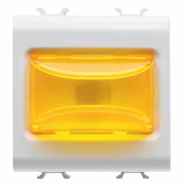 PROTRUDING INDICATOR LAMP - 12V ac/dc / 230V ac 50/60 Hz - AMBER - 2 MODULES - GLOSSY WHITE - CHORUSMART image 2