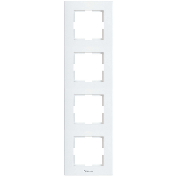 Karre Plus Accessory White Four Gang Frame image 1