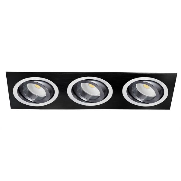 Helium Triple Recessed Light Black image 2