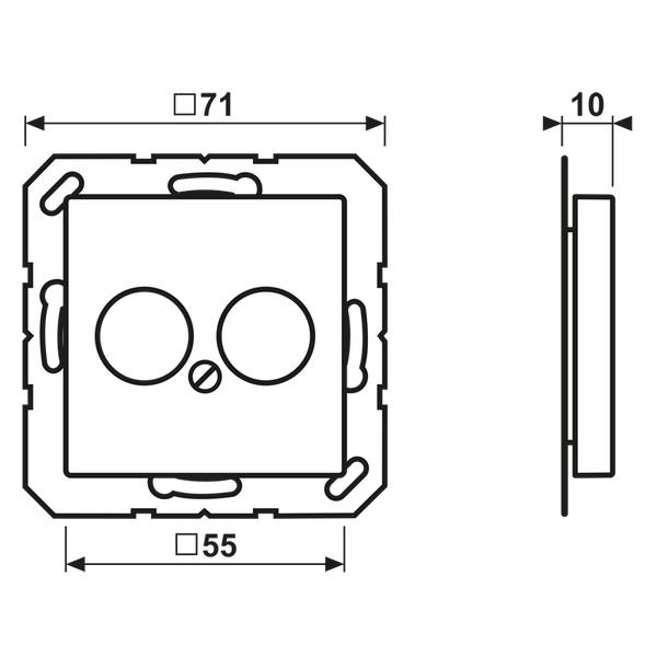 Centre plate f.Hifi socket A562-1BFSW image 5