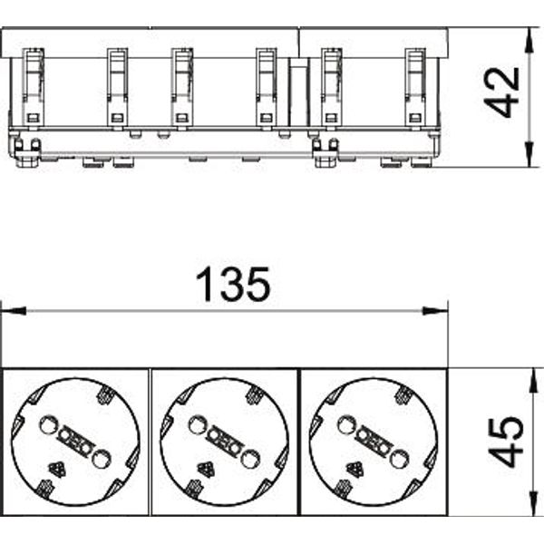 STD-D3S ROR3 Socket 33°, triple protective contact 250V, 10/16A image 2