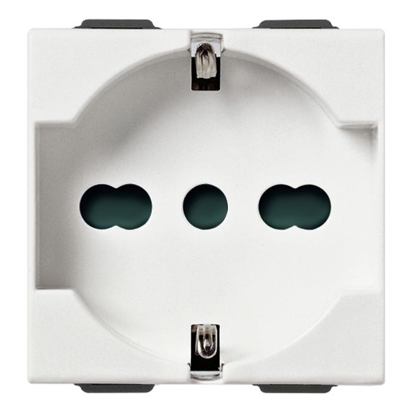 2P+E 16A universal outlet white image 1