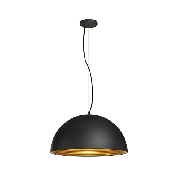 FORCHINI M PD-1 pend. lamp, E27, max. 40W, round, black/gold image 1