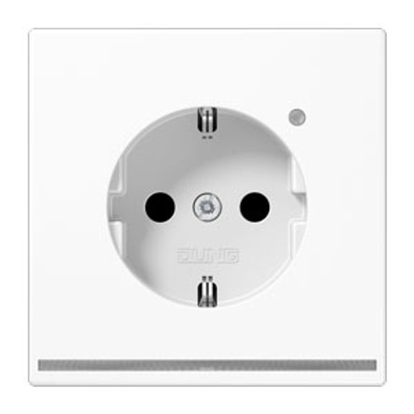 Schuko socket with LED pilot light LS1520-OWWLNW image 4