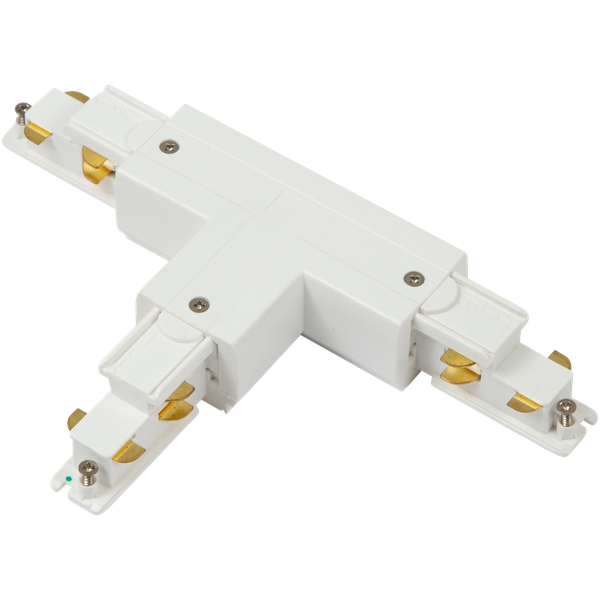 Primo Three Circuit T Connector Right Earth Outside White image 3