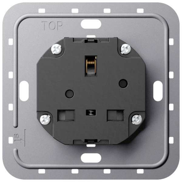 13A socket insert unswitched 80x80 frame BS2521EINS image 1