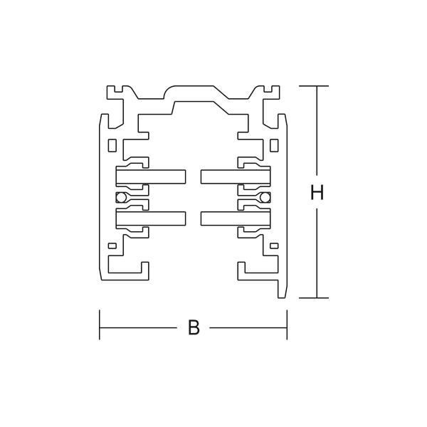 3-circuit DALI tracks L 1000 B 32 H 36 colour: grey 0 - 250 V XTSC 610 image 3