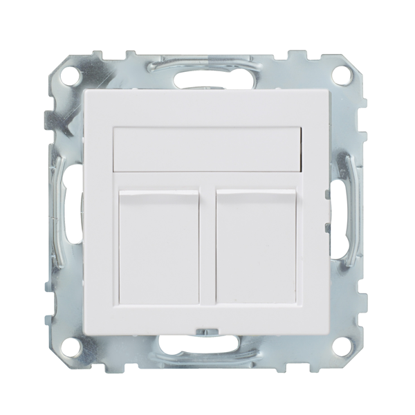 Exxact data socket - RJ45 Cat6a STP - with fixing frame & centre plate - flat image 4