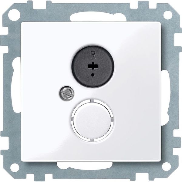 Speaker socket insert, active white glossy, System M image 1