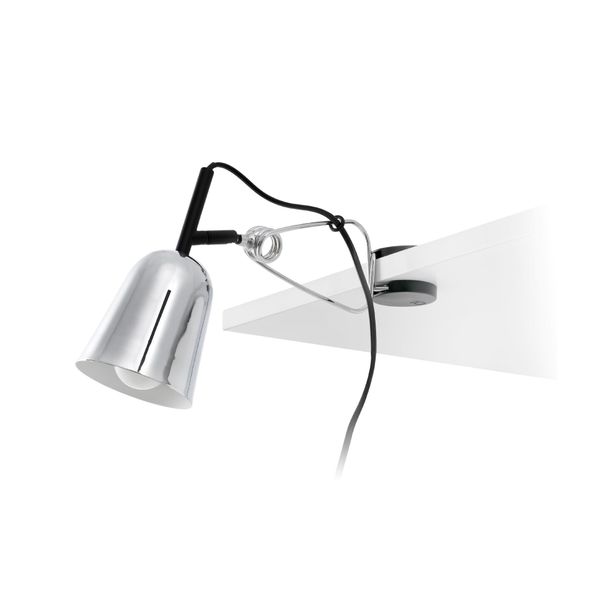 STUDIO CHROME AND WHITE CLIP LAMP image 1