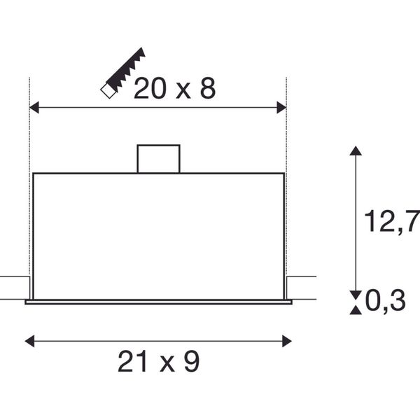 KADUX 3 GU10 Downlight, angular, matt black, max. 3x50W image 2