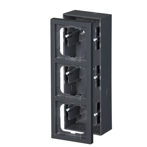 1723S80-81 Surface mounting box 3 gang Anthracite - Impressivo image 1