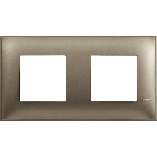 CLASSIA - COVER PLATE 2X2P TITANIUM METAL image 1