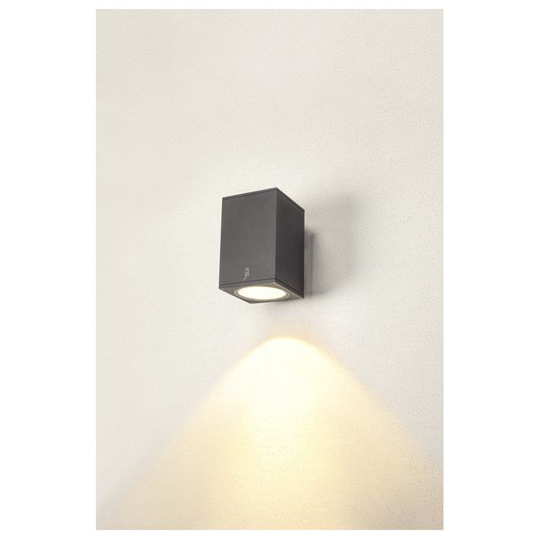 ENOLA SQUARE L, single outdoor LED surface-mounted wall light anthracite CCT 3000/4000K image 4