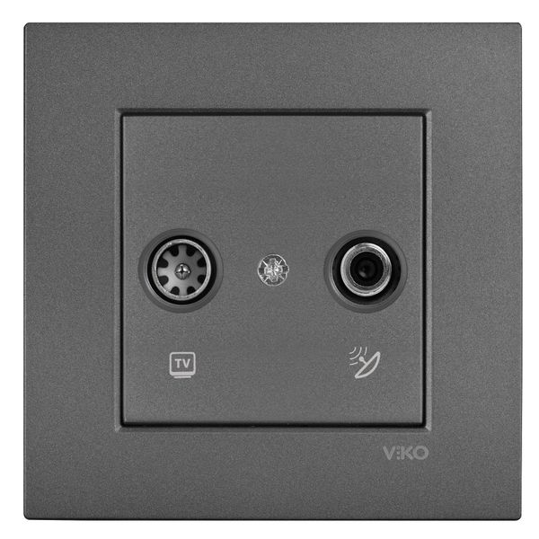 Novella-Trenda Dark Grey Sat Socket Trans (Sat-TV) (8-11dB) image 1