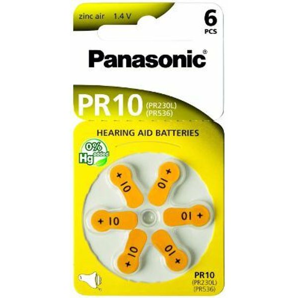 PANASONIC Zinc-Air PR10 BL6 image 1