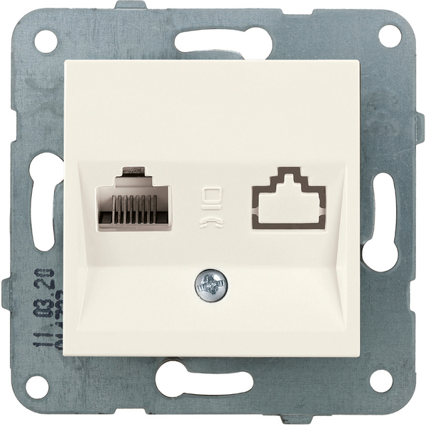 Karre Plus-Arkedia Beige One Gang Data Socket (CAT6) image 1