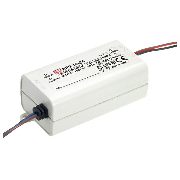 APV-16-12 Led driver, 15W, 12V, 1.25A CV, MEAN WELL image 2