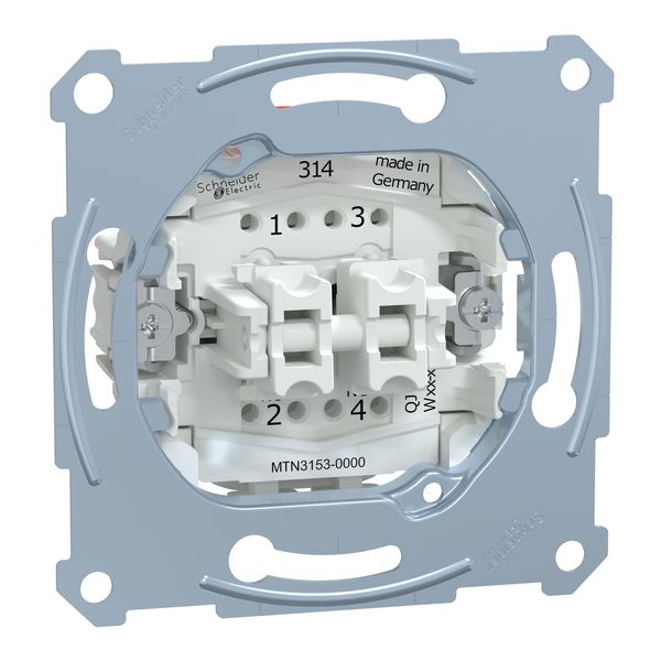 Double pbtn insrt 1 make cont. 1P + 1 break cont. 1 pole,10 A, AC 250 V, screwl. image 2