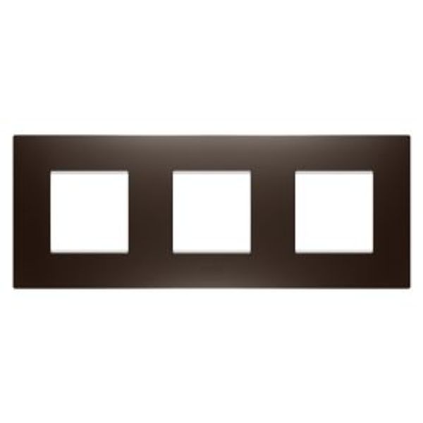 EGO INTERNATIONAL PLATE - IN PAINTED TECHNOPOLYMER - 2+2+2 MODULES HORIZONTAL - BROWN SHADE - CHORUSMART image 1