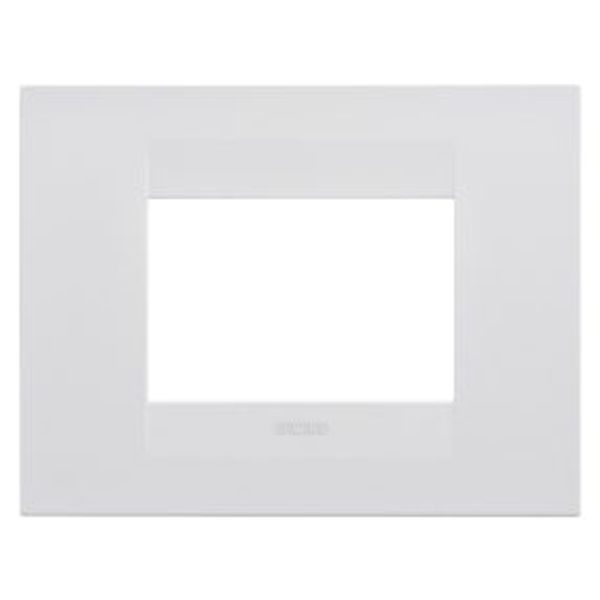 GEO PLATE - IN PAINTED TECHNOPOLYMER - 3 MODULES - SATIN WHITE - CHORUSMART image 1