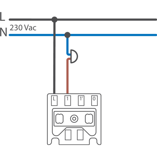 Splashproof, non-illuminable single push button 10 A/250 Vac with 4 co image 3