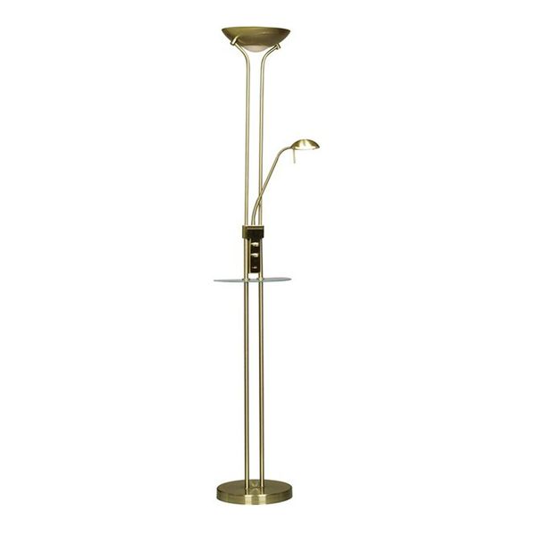 Alari LED Floor Lamp USB Antique Brass image 1