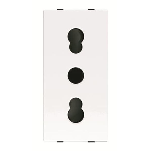 N2133 BL Italian 10A socket outlet - 1M - White image 1