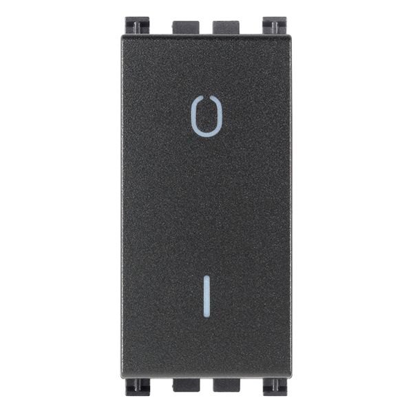 2P 16AX 1-way switch grey image 1