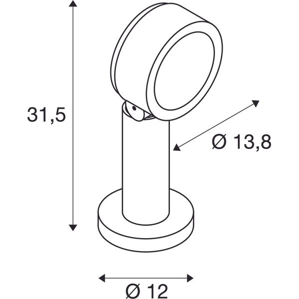 ESKINA 30 1000lm 3000/4000K 230V 95ø IP65 anthracite image 2