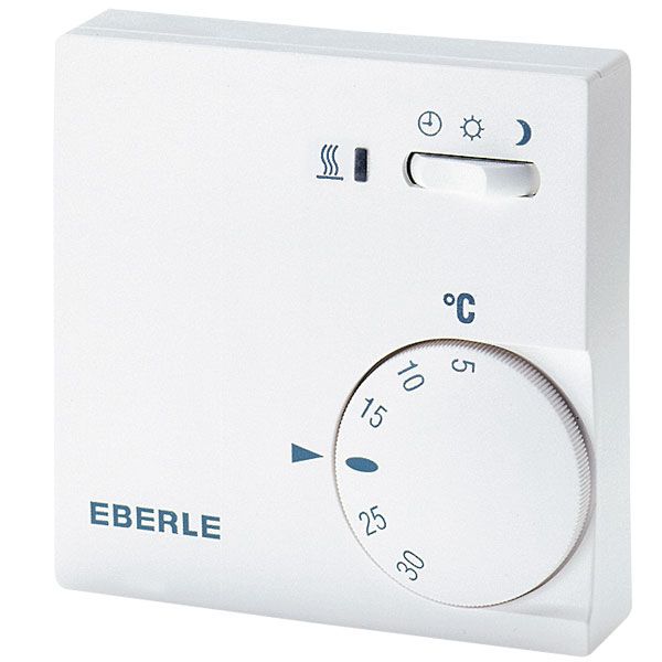 Room controller, 5-30C, AC 230V, 1 changeover contact, 10/5A, TA approx.5K, switch T/N/A, lamp heat image 1