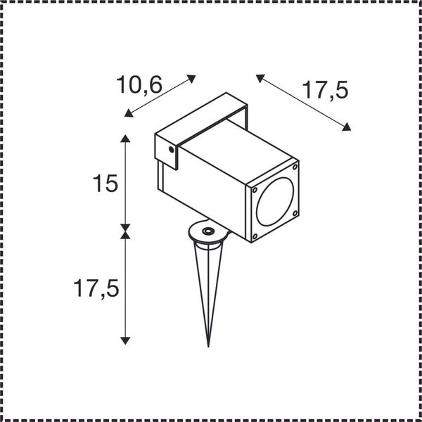 THEO BRACKET SP 7W 230V IP65 anthracite image 2