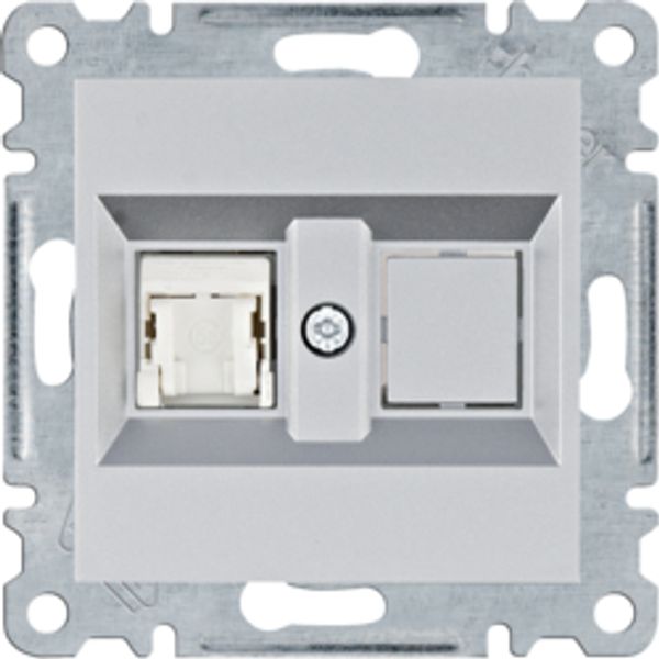 RJ45 socket - silver image 1