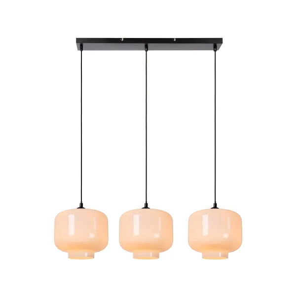 Lucide MEDINE - Pendant light - 3xE27 - Opal image 1