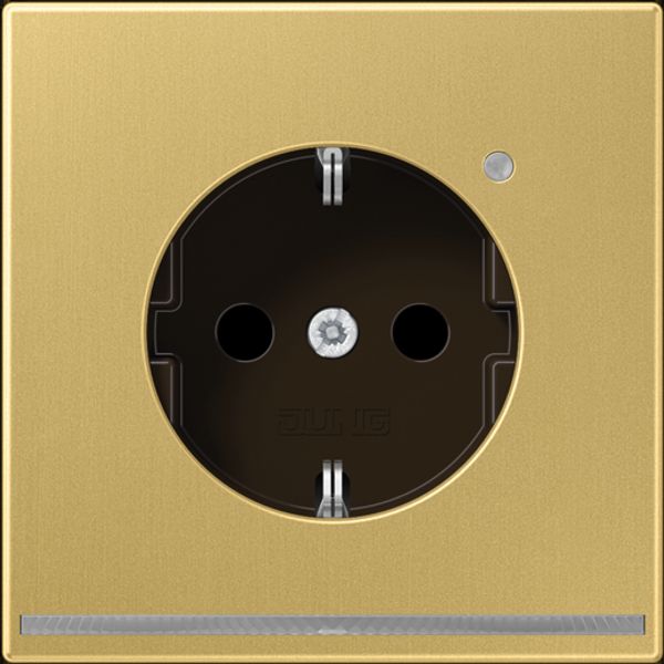 Schuko socket with LED pilot light ME1520-OCLNW image 1