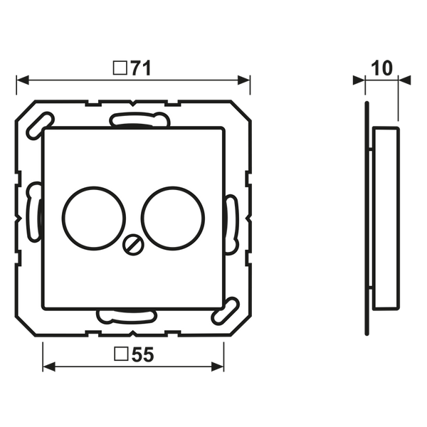 Centre plate f.Hifi socket A562-2BFWW image 7