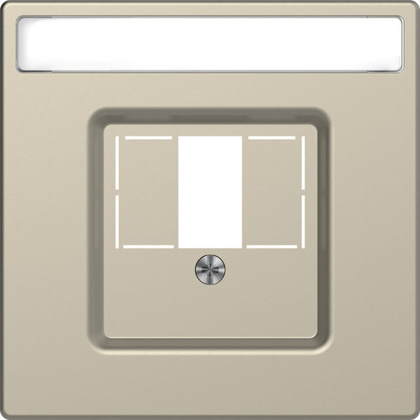 Central plate with square opening and label field, sahara, System Design image 5