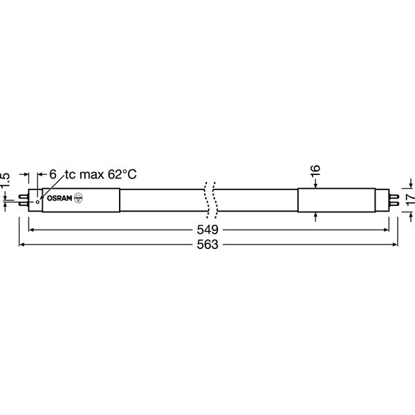 SubstiTUBE TUBE T5 HF 7 W/3000 K 549 mm image 4