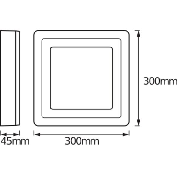 LED CLICK White Square 300mm 18W image 7