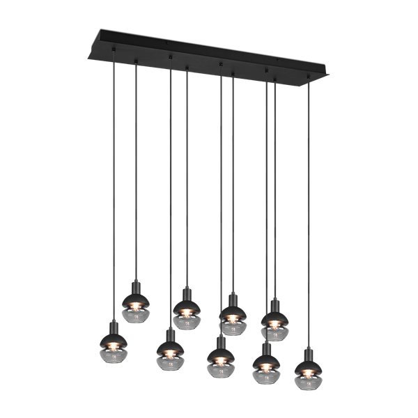 Mela pendant 9-pc E14 matt black image 1