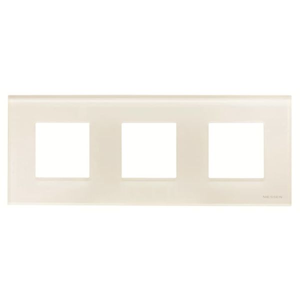 N2273 CB Frame 3-gang 3gang White Glass - Zenit image 2