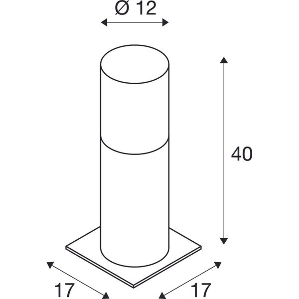 LISENNE POLE 40, E27, grau, IP54 image 2