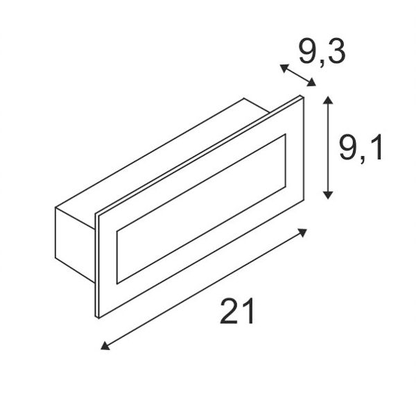 BRICK Pro LED, outdoor recessed wall light, 230V, 950lm image 2