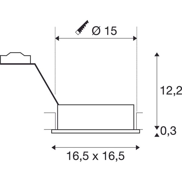 NEW TRIA I ES111 SQUARE, GU10, incl. leaf springs, black image 2