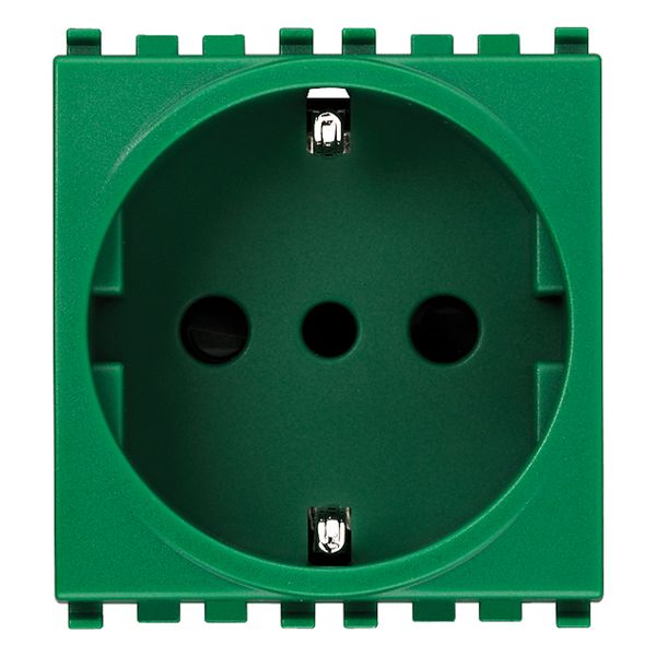 2P+E 16A P30 outlet green image 1