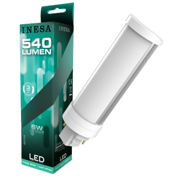 LED PLCC 6W 540lm 120° 6000K G24d G2 image 1